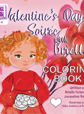 海外直订Valentine's Day Soiree with Brielle Coloring Book 布丽尔着色书情人节晚会