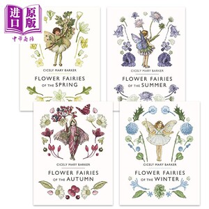 Cicely Mary Barker 花仙子合集 Flower Fairies 春夏秋冬之仙子4册套装 四季仙女绘本 植物花卉精美插画英文原版【中商原版?
