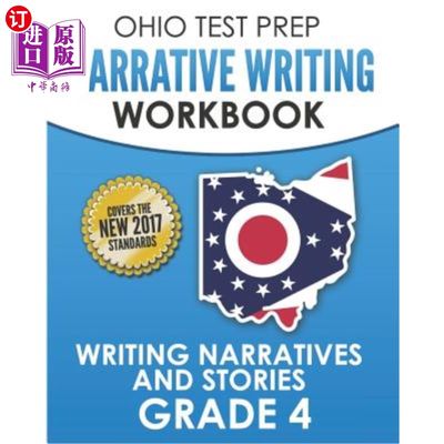 海外直订Ohio Test Prep Narrative Writing Workbook Grade 4: Writing Narratives and Storie 俄亥俄州备考叙事写作练习册