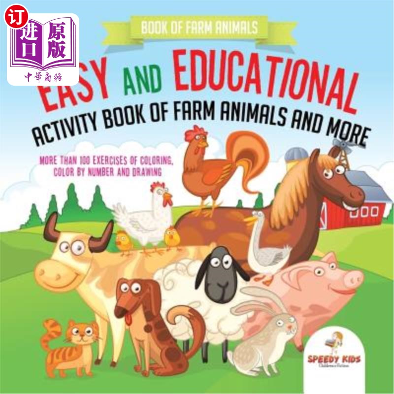 海外直订Book of Farm Animals. Easy and Educational Activity Book of Farm Animals and Mor 农场动物之书。简单易学的农