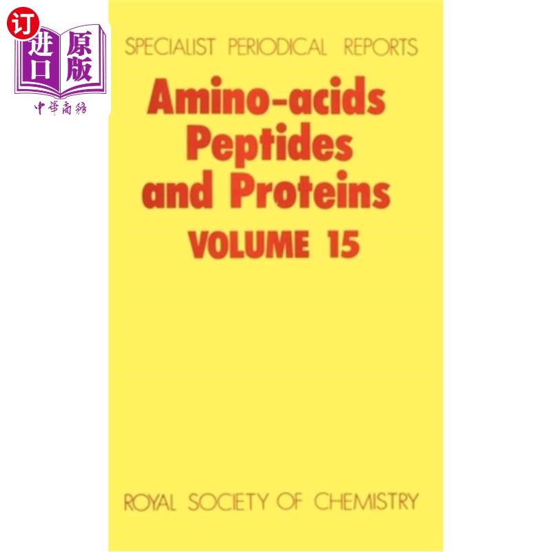 海外直订Amino Acids, Peptides and Proteins: Volume 15 氨基酸、肽和蛋白质：第15卷