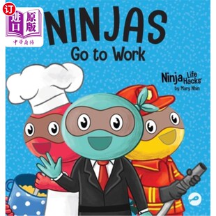 Work 忍者去工作 押韵儿童读物 海外直订Ninjas Day Rhyming for Book Children 为职业日写 Career