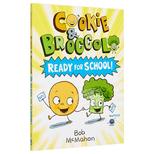 Cookie & Broccoli Ready for School 桥梁漫画 饼干和西兰花 准备去上学 英文原版小初文学 图像小说 儿童章节书【中商原版?