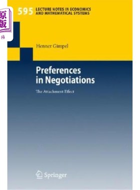 海外直订Preferences in Negotiations: The Attachment Effect 谈判中的偏好：依恋效应