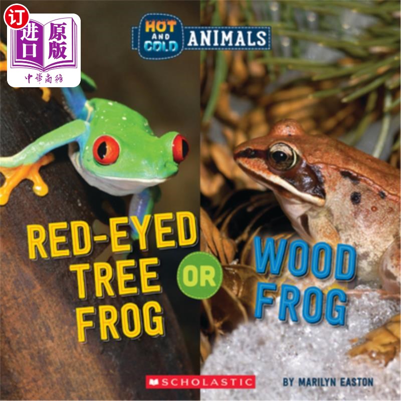 海外直订Red-Eyed Tree Frog or Wood Frog (Hot and Cold Animals) 红眼树蛙或林蛙(冷热动物)