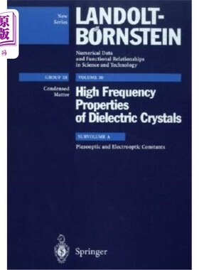 海外直订Piezooptic and Electrooptic Constants 压光常数和电光常数