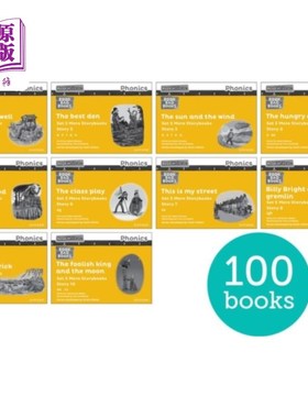 海外直订Read Write Inc. Phonics: Yellow Set 5 More Black... Read Write公司自然拼读:黄色套装5本黑白故事书(每包100本)