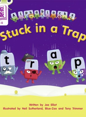 海外直订Bug Club Phonics Alphablocks Reception Phase 4 Set 12 Stuck in a Trap 虫子俱乐部拼音字母组12卡在陷阱里