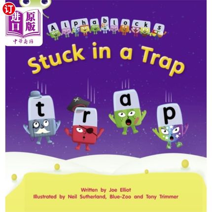 海外直订Bug Club Phonics Alphablocks Reception Phase 4 Set 12 Stuck in a Trap 虫子俱乐部拼音字母组12卡在陷阱里