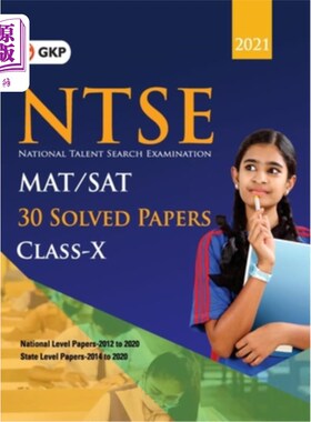 海外直订NTSE 2020-21 Class 10th (MAT & SAT) - 30 Solved Papers NTSE 2020-21第十班(MAT & SAT) 30题解决