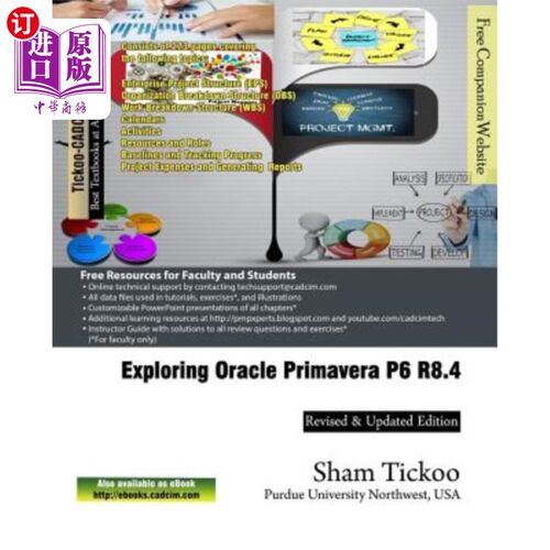 海外直订Exploring Oracle Primavera P6 R8.4 探索甲骨文Primavera P6 R8。4.