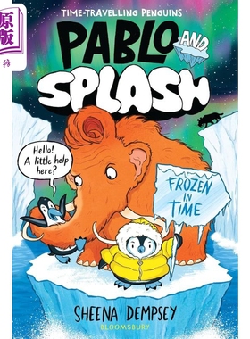 漫画桥梁书 肥瘦二人组穿越冰河世纪 Pablo and Splash Frozen in Time 英文原版 儿童图像图画小说 幽默冒险故事【中商原版?
