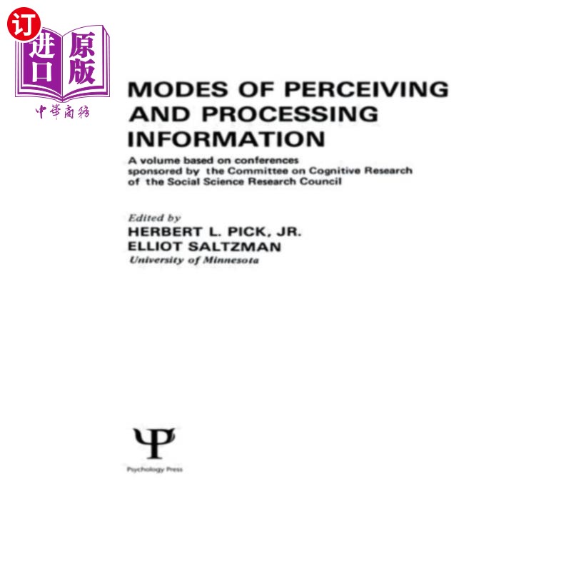 海外直订Modes of Perceiving and Processing Information 感知和处理信息的模式