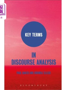 海外直订Key Terms in Discourse Analysis 语篇分析中的关键词
