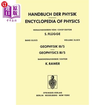 海外直订Geophysik III / Geophysics III: Teil V / Part V Geophysik III / Geophysics III: Teil V / Part V