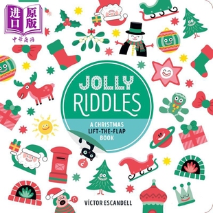 Christmas Flap Jolly 进口童书 欢乐谜语 圣诞主题猜谜游戏绘本 Lift Riddles 英文原版 Book the 中商原版 儿童翻翻书