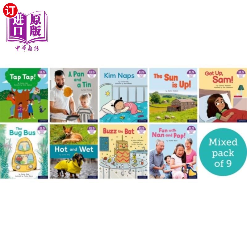 海外直订Essential Letters and Sounds: Essential Phonic R... 基本字母和声音:基本语音读者:牛津阅读水平1-2:混合包9