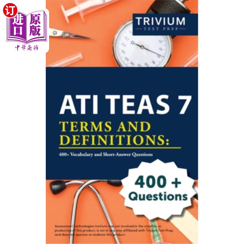海外直订医药图书ATI TEAS 7 Terms and Definitions: 400+ Vocabulary and Short-Answer Questions ATI TEAS 7
