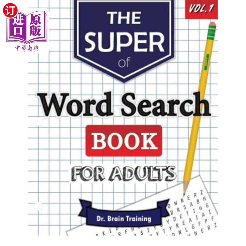 【中商海外直订】the super word search book for adults: brain tra