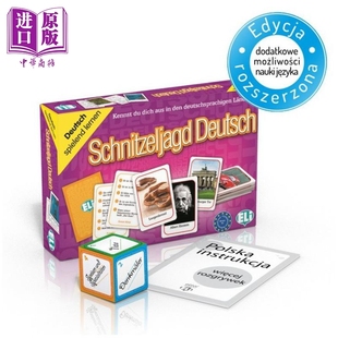 现货 德文原版卡牌竞猜语言游戏 Schnitzeljagd Deutsch 德语词汇学习 德国符号知识文化测验 初级中级A2-B1【中商原版】