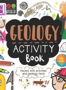 海外直订STEM Starters for Kids Geology Activity Book: Packed with Activities and Geology 儿童地质活动手册：包含活动