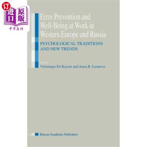 海外直订Error Prevention and Well-Being at Work in Western Europe and Russia: Psychologi 西欧和俄罗斯的错误预防和工
