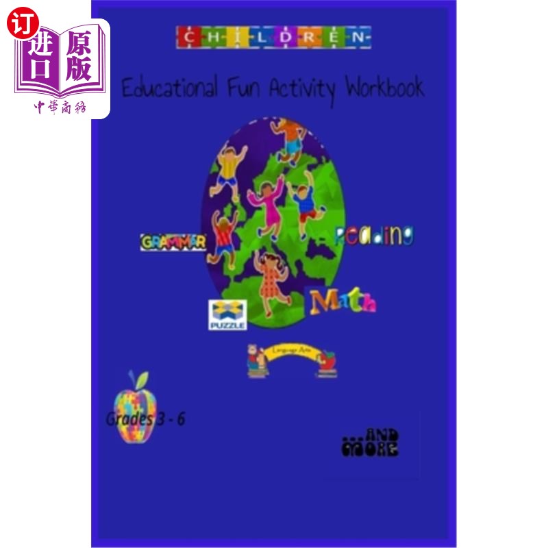 海外直订Kid's Educational Fun Activity Book: Loads of Fun for Grades 3 - 6 儿童教育乐趣活动书:3 - 6年级的乐趣