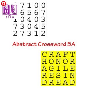 海外直订Abstract 摘要填字游戏5A Crossword