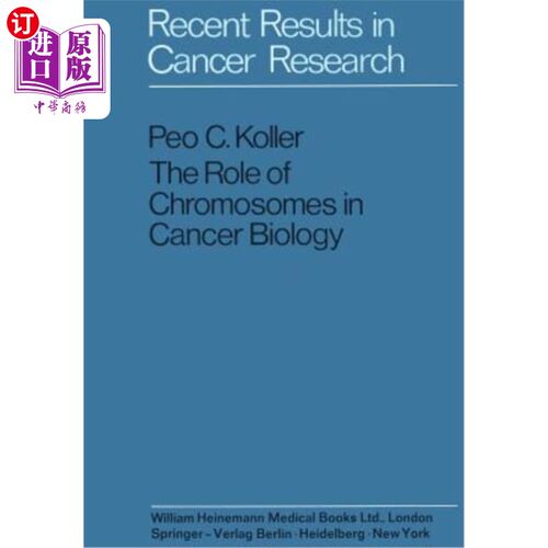 海外直订医药图书The Role of Chromosomes in Cancer Biology 染色体在癌症生物学中的作用