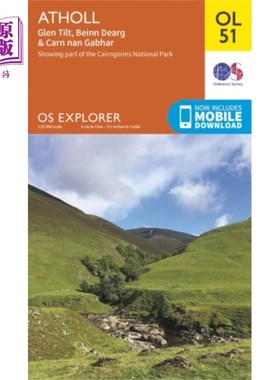 海外直订Atholl, Glen Tilt, Beinn Dearg & Carn nan Gabhar Atholl、Glen Tilt、Benn Derg 和 Carn nan Gabhar