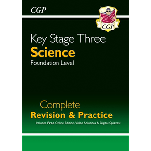 英国原版CGP教辅 KS3 Science完整修订和实践-基础 KS3 Science Complete Revision & Practice with Online Ed【中商原版】