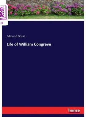 海外直订Life of William Congreve 威廉·康格里夫的一生