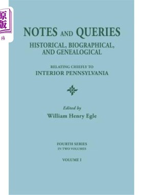 海外直订Notes and Queries: Historical, Biographical, and Genealogical, Relating Chiefly  注释和疑问：历史、传记和家