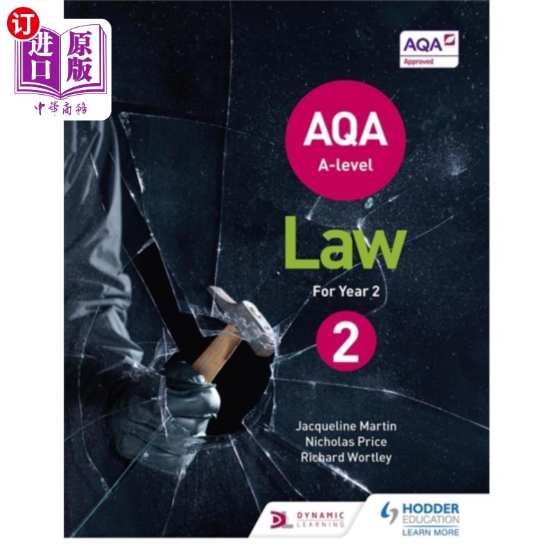 海外直订AQA A-level Law for Year 2 AQA - A-level法律课程二年级