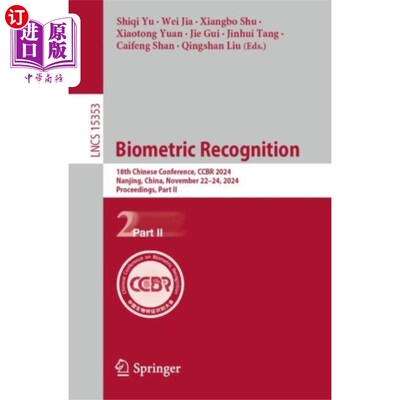 海外直订Biometric Recognition 生物特征识别