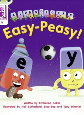 海外直订Bug Club Phonics Alphablocks Year 1 Phase 5 Set 15 Easy-Peasy! 虫子俱乐部拼音字母块集15简单豌豆！