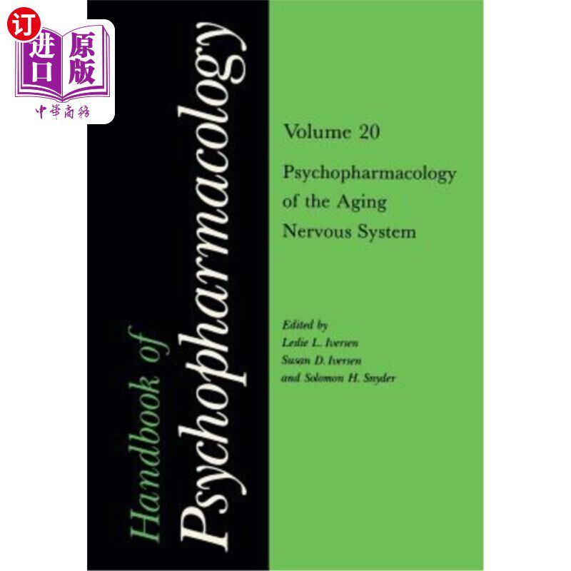 海外直订医药图书Handbook of Psychopharmacology: Volume 20 Psychopharmacology of the Aging Nervou 心理药理学手册:第