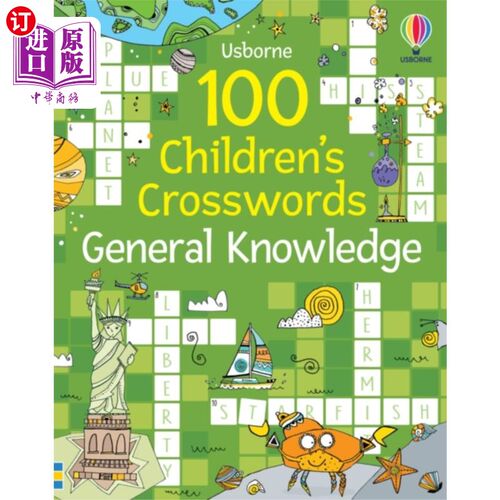 海外直订100 Children's Crosswords: General Knowledge 100儿童填字游戏:常识