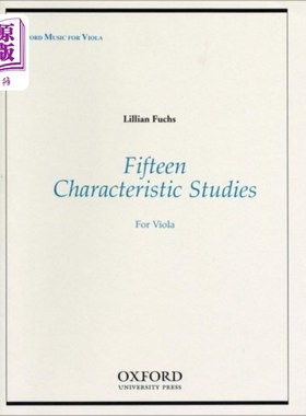 海外直订Fifteen Characteristic Studies for Viola 中提琴的十五个特征研究