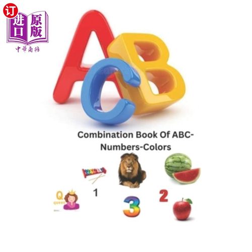 海外直订Combination Book Of ABC-Number- Colors abc -数字-颜色组合书