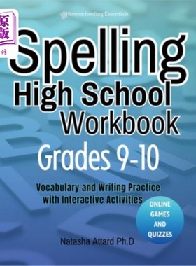 海外直订Spelling High School Grades 9-10: Vocabulary and Writing Practice with Interacti 高中9-10年级：词汇与写作互