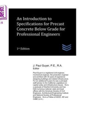海外直订An Introduction to Specifications for Precast Concrete Below Grade for Professio 专业工程师级以下预制混凝土