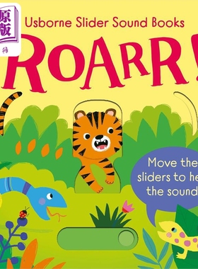 滑动发声书 动物叫声Roarr! Usborne Slider Sound Books英文原版 儿童纸板书 自然绘本动物图画书精品有声书【中商原版】
