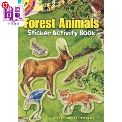 海外直订Forest Animals Sticker Activity Book [With Stickers] 森林动物贴纸活动手册[贴纸]