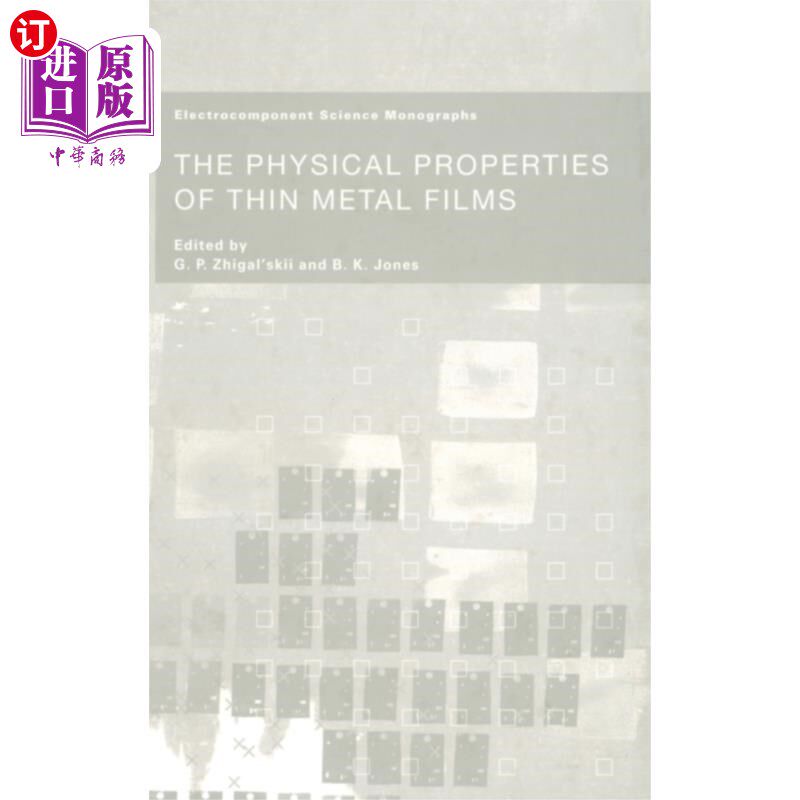海外直订Physical Properties of Thin Metal Films 金属薄膜的物理性质