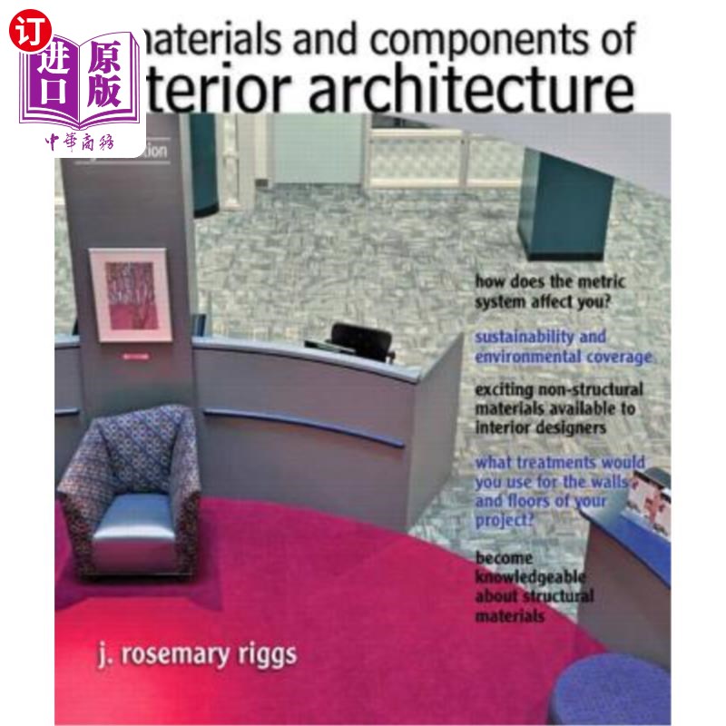 海外直订Materials and Components of Interior Architecture 室内建筑的材料和构件