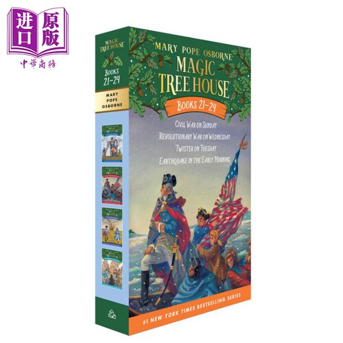 Magic Tree House Volumes 神奇树屋卷 21-24盒装 英文原版进口小初文学6-9岁 儿童章节桥梁书 Mary Pope Osborne【中商原版?