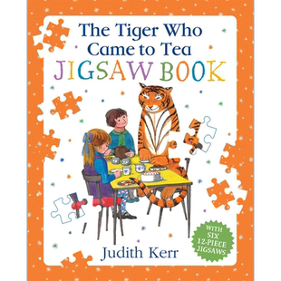 老虎来喝下午茶 拼图书The Tiger Who Came To Tea Jigsaw Book英文原版 儿童故事绘本 活动玩具书 游戏书 3岁以上【中商原版