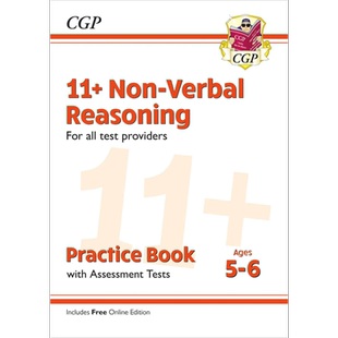 CGP原版 New 11+ Non-Verbal Reasoning Practice Book Assessment Tests Ages 5-6 for all test providers【中商原版】