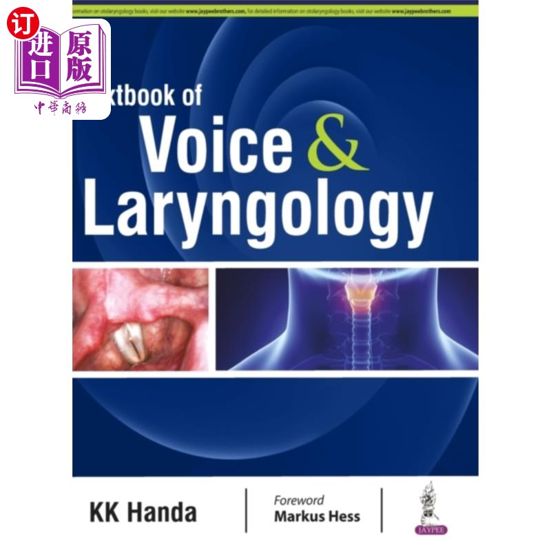 海外直订医药图书Textbook of Voice & Laryngology 声音与喉学教科书